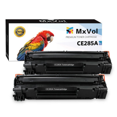 MxVol Compatible HP 85A CE285A Toner Cartridge use for LaserJet Pro P1102w P1102 M1212nf M1217nfw M1132 M1136 MF310 P1109w Printer (Black, 2-Pack)