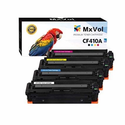 MxVol Compatible HP 410A 410X CF410A CF411A CF412A CF413A Toner Cartridges use for Color LaserJet Pro MFP M477 M452 Printer Series, 4-Pack (Black, Cyan, Magenta, Yellow)