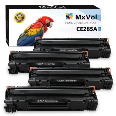 MxVol Compatible HP 85A CE285A Toner Cartridge use for LaserJet Pro P1102w P1102 M1212nf M1217nfw M1132 M1136 MF310 P1109w priter ( Black , 4-Pack )