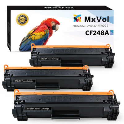 MxVol Compatible HP 48A CF248A Toner Cartridge use for HP Laserjet Pro MFP M29 M29w M15 M15w M16 MFP M28 Printer (Black, 3-Pack)